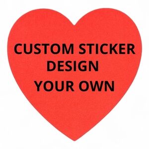 ➡️ Custom Heart Sticker | Design Your Own Label for Small Business